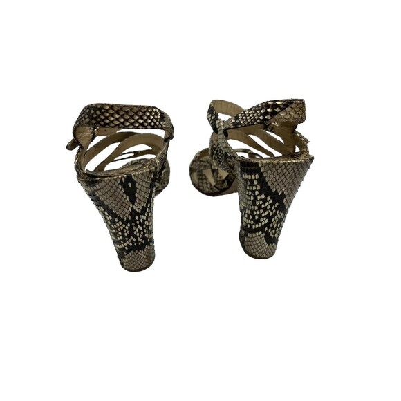 PAUL ANDREW Snakeskin Slingback Block Heel Strapped Heels 41 Handmade Italy 9.5 - Picture 7 of 16